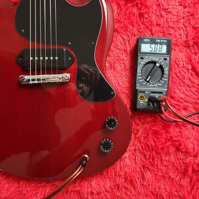 Samick SG-1P (SG Jr. Junior) 1989-1990 - Cherry - Set Neck With Long Tenon - Made in Korea MIK image 23