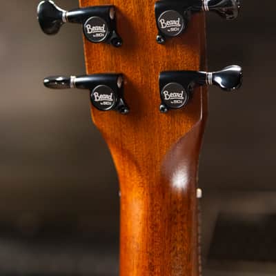 Beard Custom Shop Legacy E Round Neck Acoustic Guitar - Natural Curly Walnut with Hardshell Case image 5