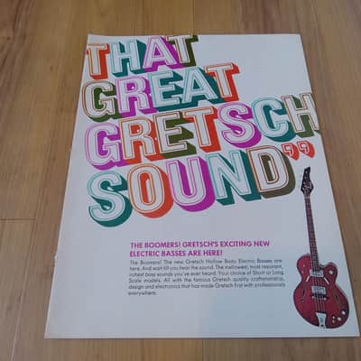 Vintage 1968 Gretsch Bass/Bass Amplifier Catalog! Rare, Original Case Candy, Paperwork! image 1