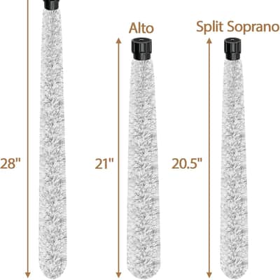 Tenor Saxophone Cleaning Swab, Tenor Sax Pad Saver Brush Cleaner, Ultra Absorbent Cotton Sax Cleaning & Care Kit, Suitable for Tenor Sax, Length 28'' image 2