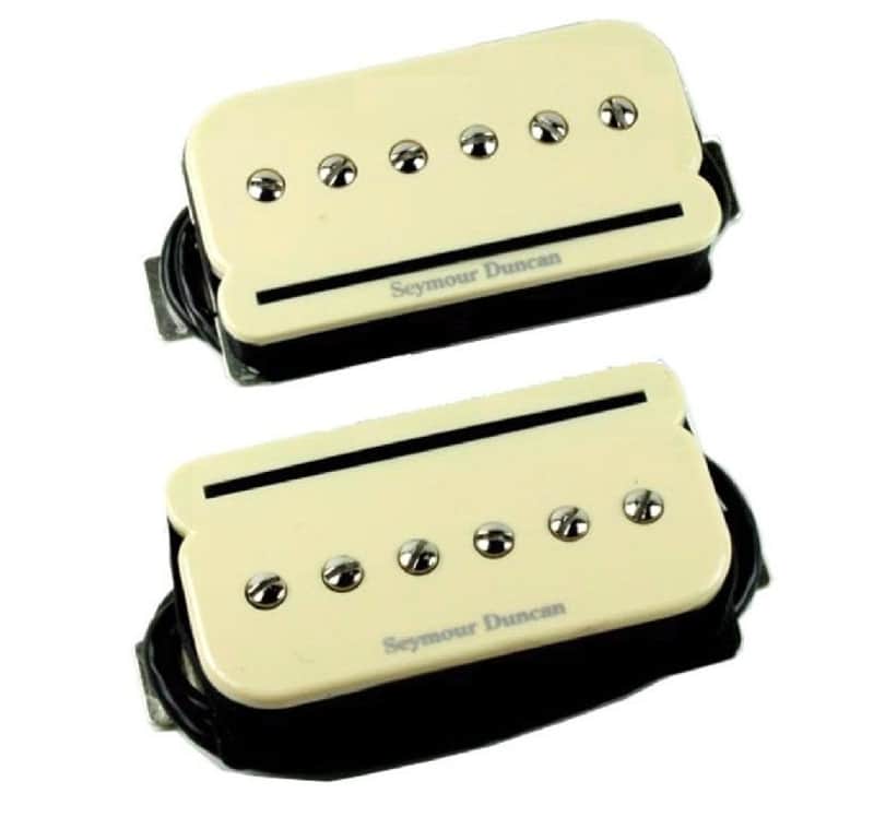 Seymour Duncan P-Rails SHPR-1s Cream Guitar Pickup Set P 90 Sound in Humbucker Size Neck & Bridge image 1