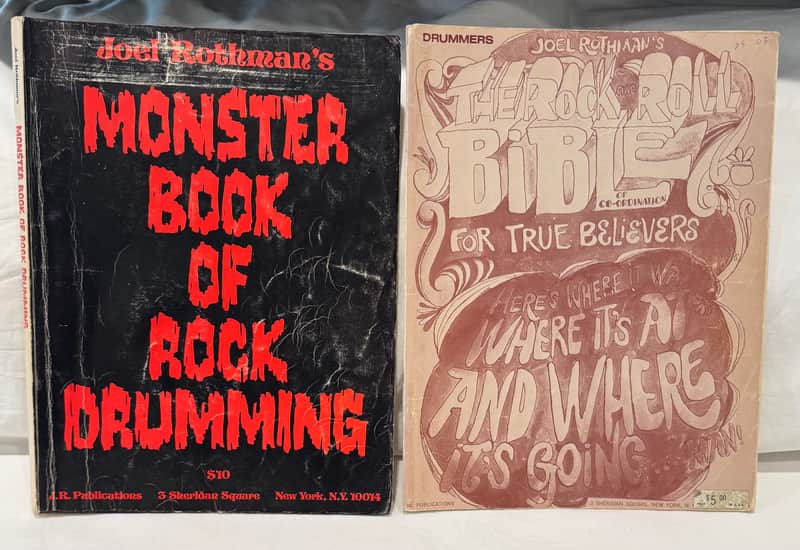 Monster Book of Rock Drumming & Rock And Roll Bible Of Coordination - Vintage Joel Rothman - Music Books image 1