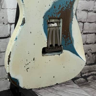 Friedman Vintage S 2026 - White Over Two Tone Blue Metallic (Large Checkerboard) w/OHSC image 10