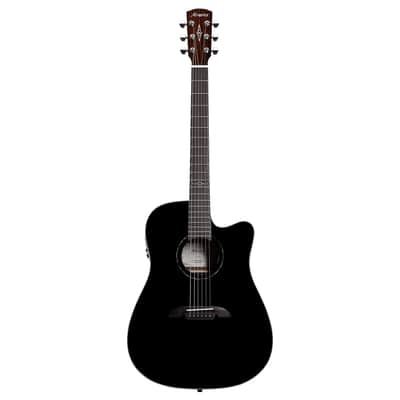 Alvarez Ad70ce_Black Electric Cut A Way Acoustic Guitar Artist Series Solid Sitka Top image 4