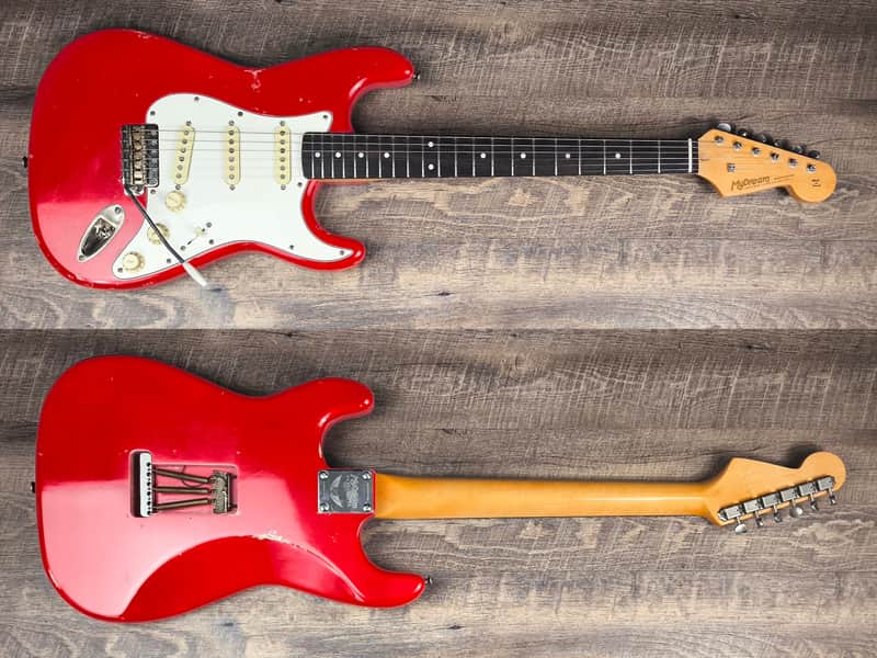MyDream Stratocaster Custom Built - Light Relic Hot Rod Red Texas Special image 1