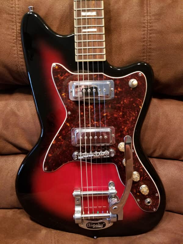 Silvertone 1478 Reissue Red Silver Flake Burst image 1