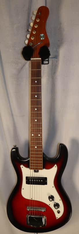 Teisco Silvertone Model 1406 Single Pickup Sunburst Solid Body electric guitar Made in Japan 1960s-70s image 1