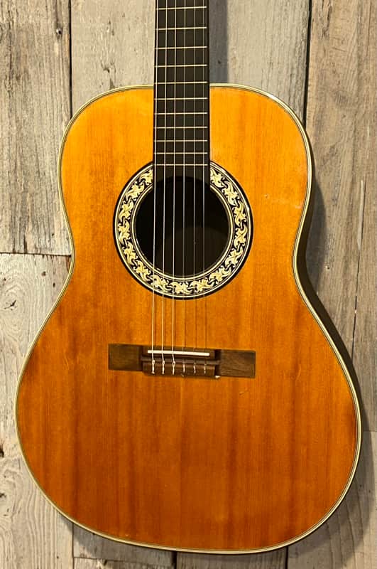 Rare Vintage 1970's Ovation USA 1124-4 Balladeer Acoustic Classical Guitar, image 1