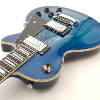 Agile AL-3200MCC-27 Blue Flame Baritone Electric Guitar in 27 Inch Scale image 6