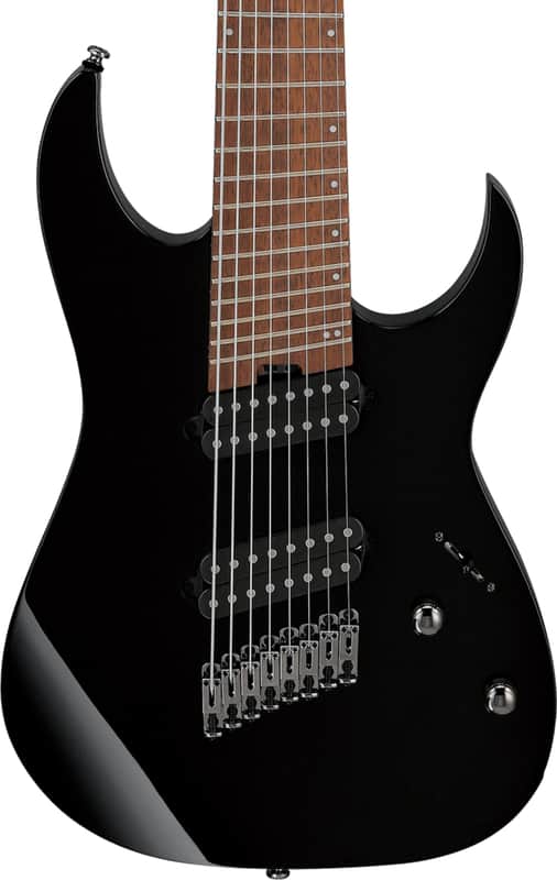 Ibanez RGMS8 Standard 8-String Multi-Scale Electric Guitar, Jatoba Fingerboard, Black image 1