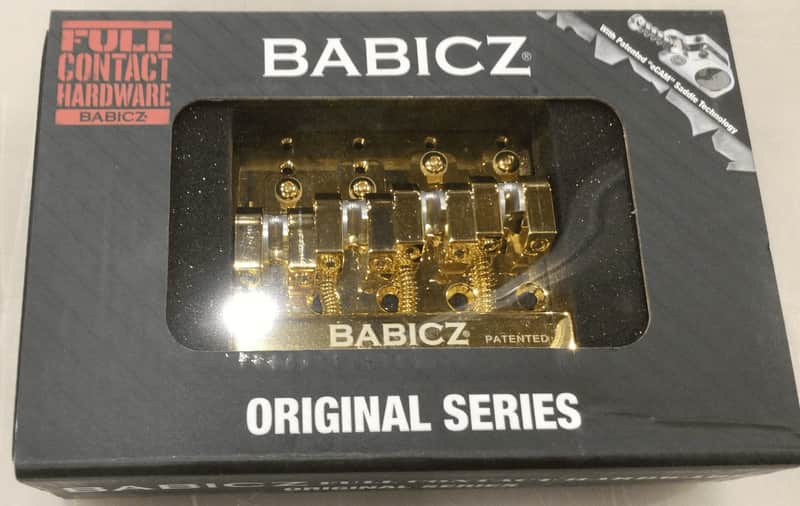 Babicz Full Contact Hardware FCH4GD 4-String Bass Bridge Gold image 1