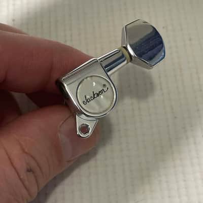 2000's Jackson RR & Dinky Guitar Chrome Jin Ho Korea Tuners Tuning Pegs 6 In Line image 6