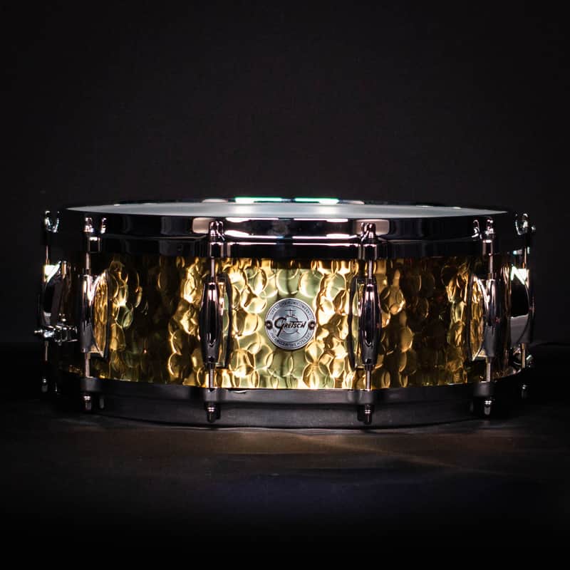 Gretsch 14" x 5" Full Range Hammered Brass Snare Drum image 1