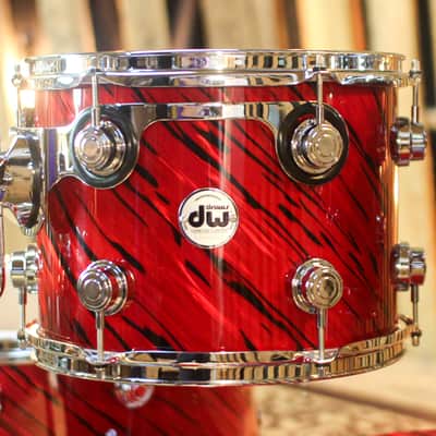 DW Collector's Maple 333 Twisted Red Lava Drum Set - 22,10,12,16 -  SO#1447459 image 5