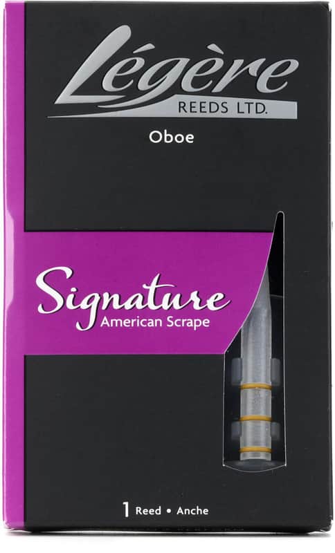 Legere American Scrape Synthetic Oboe Reed - Medium (2-pack) Bundle image 1