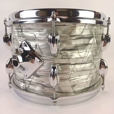 *Slingerland 8x12" Light Blue Pearl Tom Drum Mid-70s Sound King Stick-Saver Rims image 3