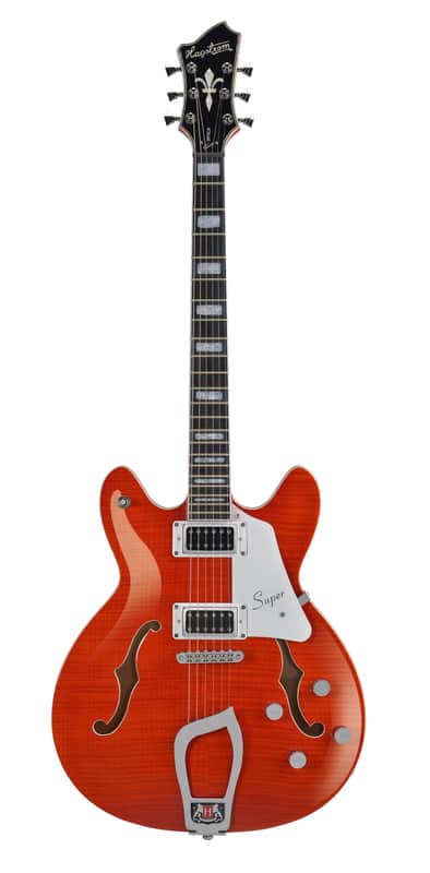 Hagstrom SUVIK-MDE Super Viking Electric Guitar. Mandarin Flame SUVIK-MDE-U image 1