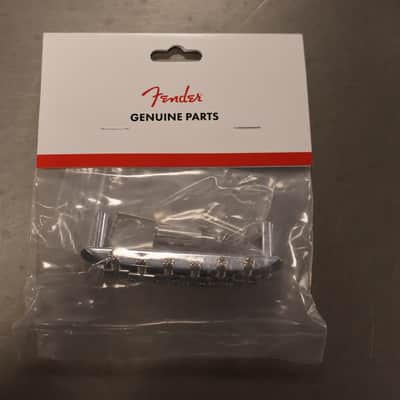 Fender Mustang Fully-Adjustable Guitar Bridge, Chrome image 1