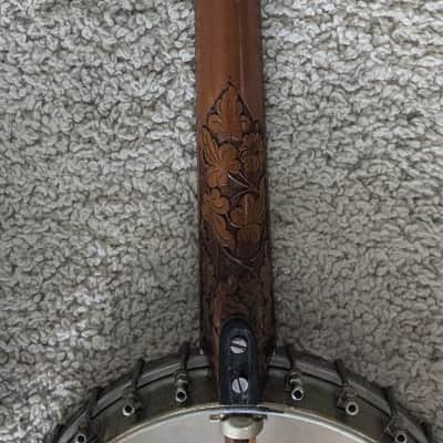 1899 S.S. Stewart Special Thoroughbred 5 string Open Back Banjo with hard case image 6