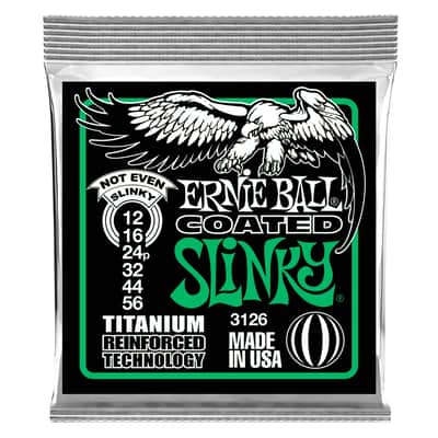 Immagine Ernie Ball 3126 RPS Coated Titanium Not Even Slinky 12-56 - 2