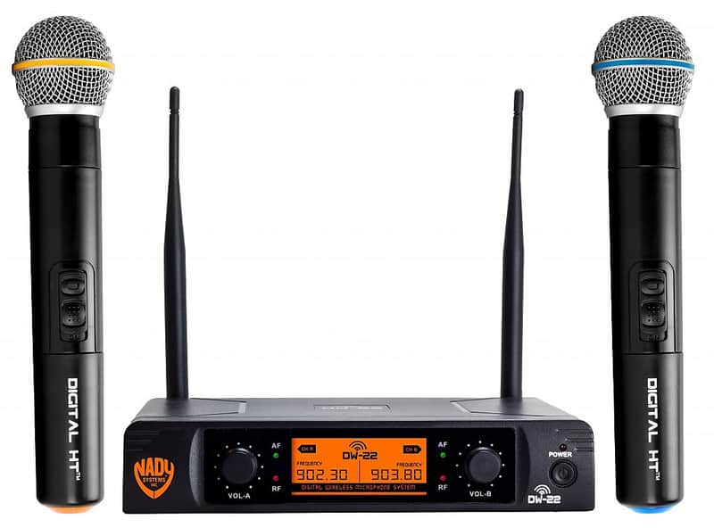 Nady DW-22 Dual Digital Wireless Handheld Microphone System Dual XLR and Mixed image 1