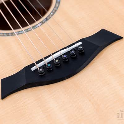 2023 Taylor Custom Grand Auditorium Acoustic Electric Guitar Trans Blue w/ Lutz Spruce + Quilted Maple image 9