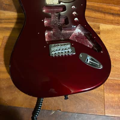 Fender MIM Standard Strat Midnight Wine Burgundy Stratocaster Body w Bridge Hdw image 2