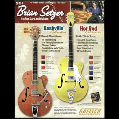 2001 Gretsch Brian Setzer Signature 6120SSU Nashville, Orange Tiger Flame image 25