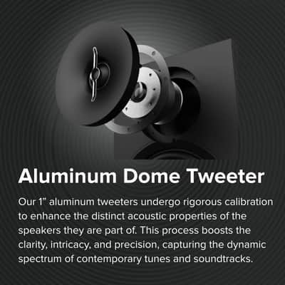 ELAC Debut 3.0 DA43-BK Atmos-Enabled On-Wall Speakers, Black Ash (Pair) - 1” Aluminum Dome Tweeter & 4” Aramid Fiber Woofer - 2-Way Bass Reflex - 48Hz to 38KHz Response image 3