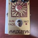 Analogman Sun Face Red Dot NKT Medium Low Gain Germanium Fuzz Sundial Knob, Side Jacks, On/Off Fuzz Pot