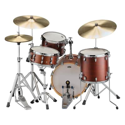 Yamaha Tour Custom Maple 3pc Drum Set Chocolate Satin image 3