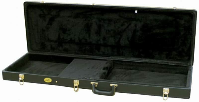MBT Universal Hardshell Wood Electric Guitar Case with Black Tolex Finish image 1