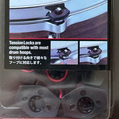 Tama TTL10 Tension Locks (10-Pack) 2010s - Black/Red image 1
