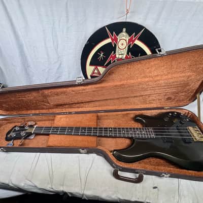 Ibanez MC924 mc 924 Musician 4-string Bass with Case - MIJ Made In Japan 1983 - Metallic Black image 1