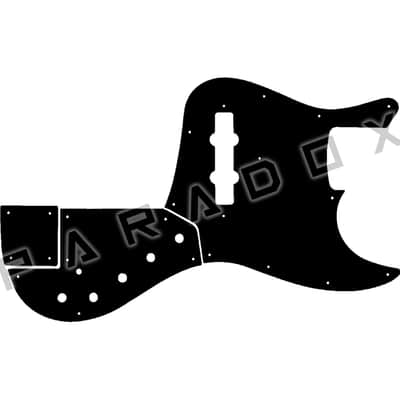 Custom Pickguard For 1999 - 2014 Made in Japan Marcus Miller Artist Series Signature Jazz Bass - Solid Black Thin .060" image 1