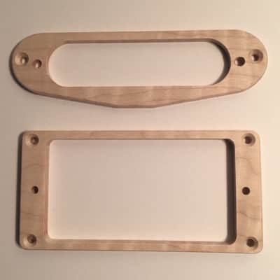 Guilford Flame Maple Flat H/S Humbucker Strat Pickup Ring Set-USA image 1