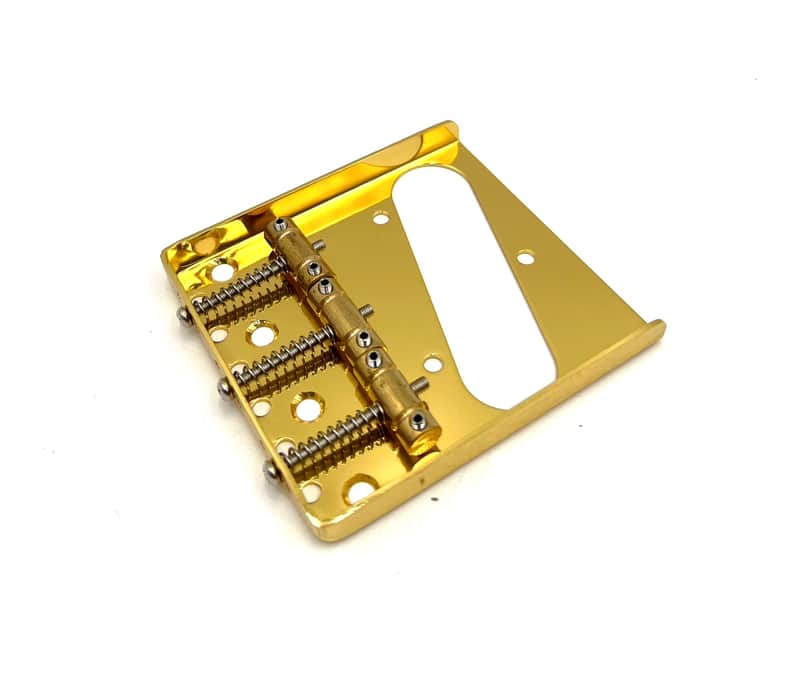 Warmtone Custom Guitars Tele Bridge Series #2 Vintage Ash Tray Gold 3 Brass Saddles image 1