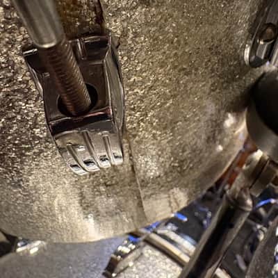 Ludwig Concert Tom Set early 70's - Silver Sparkle Clear Maple interiors image 10