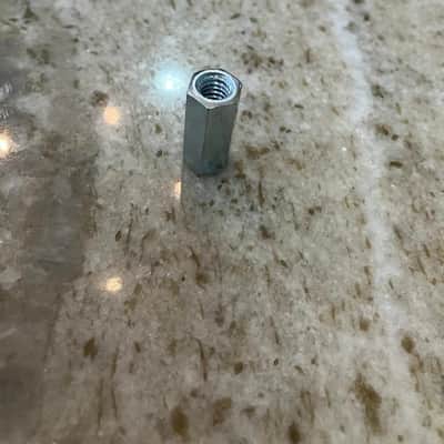 Ludwig replacement part - Pull rod coupling connector nut for 1123-1 hi-hat stand 60s - Zinc plated steel image 5