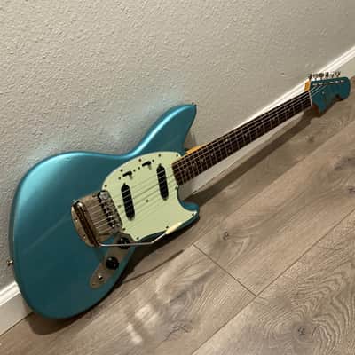 Fender/Warmoth Jag-Stang (w/ Contours) - Teal Green Metallic RELIC by Copacetic Customs image 5