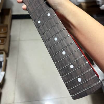 AAAA Flame Maple Rosewood electric guitar neck 22 fret Gloss Red Parts image 6