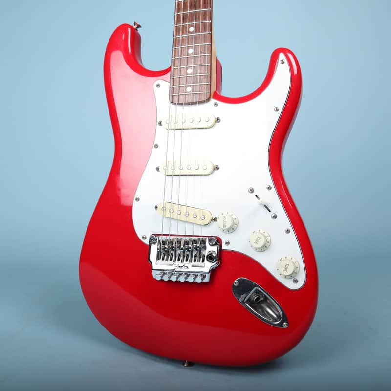 1987 MIJ Squier Ferrari Red Contemporary Stratocaster System 1 Electric Guitar image 1