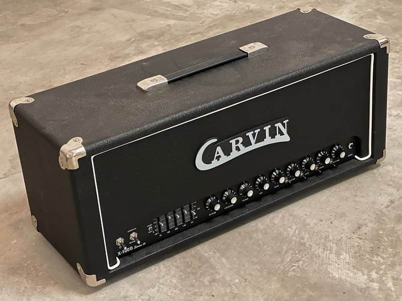 Carvin X-100b 100W Tube 2 Channel Guitar Amplifier Head with Graphic EQ, Boost and Reverb - Black image 1