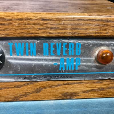 Charlie Daniels' Fender 1969 Twin Reverb Amp with Custom Cowboy Painting Front Panel 1969 - Mahogany image 4