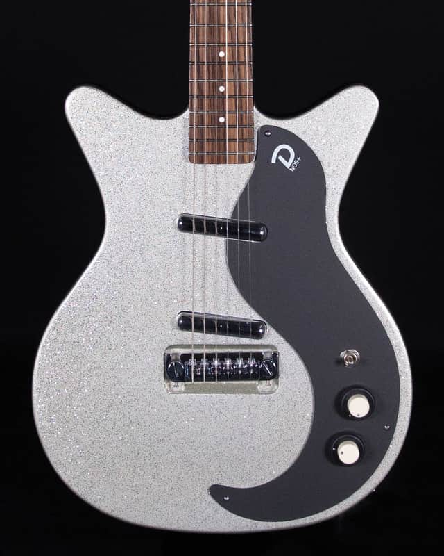 Danelectro D59 MOD New Old Stock, Silver Metal Flake image 1
