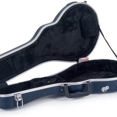 Crossrock F Body Mandolin Sturdy Hard Case with Backpack Straps  ABS Molded Hardshell CRA860MFBL image 4