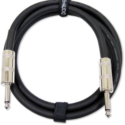 Speaker Cable 1/4 inch to 1/4 inch - 12 AWG Professional Bass/Guitar Speaker Cable for Amp - Black, 6 Ft image 1