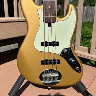 LAKLAND 1ST JOE OSBORN USA SIGNATURE MODEL BASS GUITAR MADE - LIKE NEW 1998 - Shoreline Gold image 5