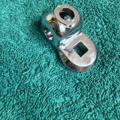 Ludwig Vintage Double Tom Drum Mount Holder - L Arm Geared Tilter Part 70s - Chrome image 2