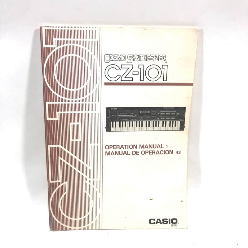 CASIO CZ101 OPERATION MANUAL user synthesizer book keyboard VINTAGE image 1